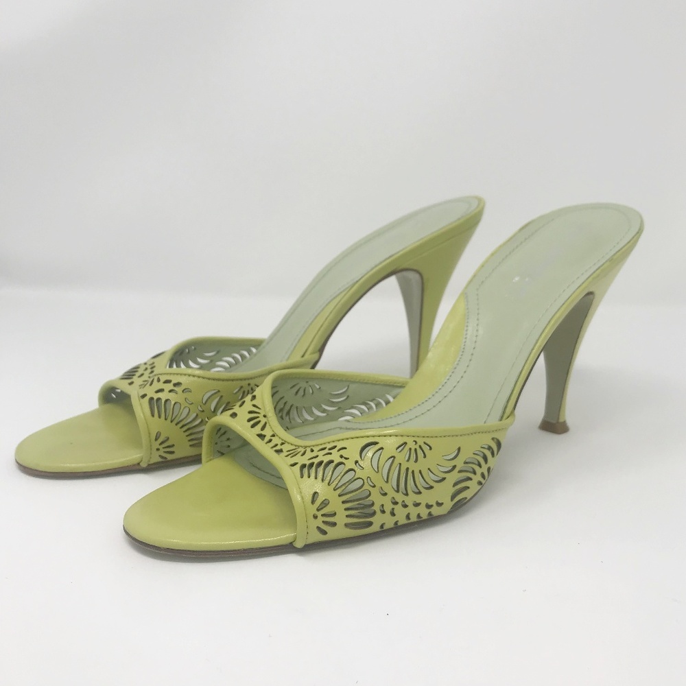 Via Spiga Lime Green Cutout Heel Sz 10